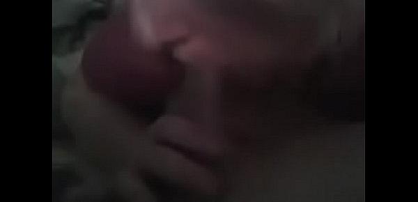  Wife giving head with a crazy cum shot.